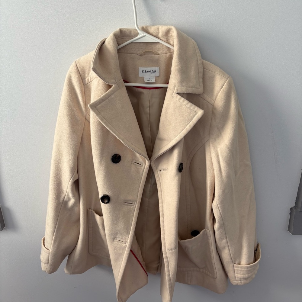 St John’s Bay Women's Cream Peacoat